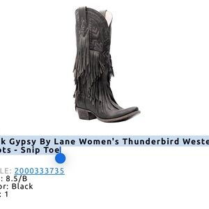 Black Women's Thunderbird Western Boots